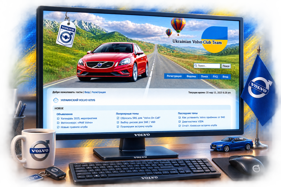 Одна з версій сайту Українського Volvo Клубу